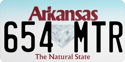 AR license plate 654MTR