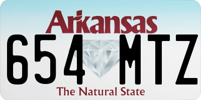 AR license plate 654MTZ