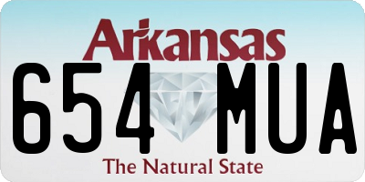 AR license plate 654MUA