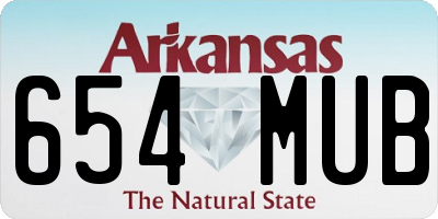 AR license plate 654MUB