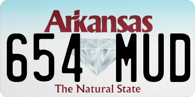 AR license plate 654MUD
