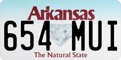 AR license plate 654MUI