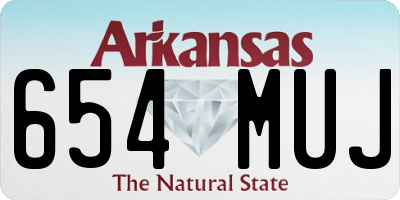 AR license plate 654MUJ