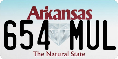 AR license plate 654MUL