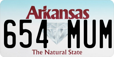 AR license plate 654MUM