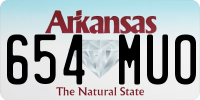 AR license plate 654MUO