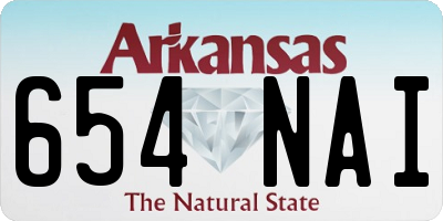 AR license plate 654NAI