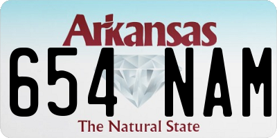 AR license plate 654NAM