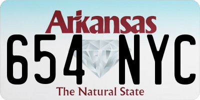 AR license plate 654NYC