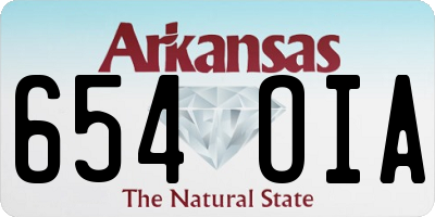 AR license plate 654OIA