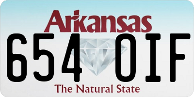 AR license plate 654OIF