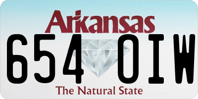AR license plate 654OIW