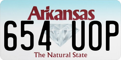 AR license plate 654UOP