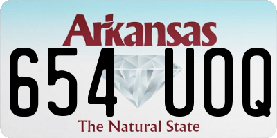 AR license plate 654UOQ
