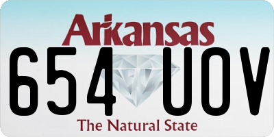AR license plate 654UOV