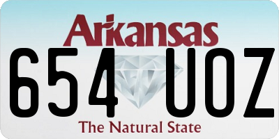 AR license plate 654UOZ