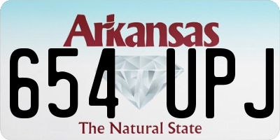 AR license plate 654UPJ