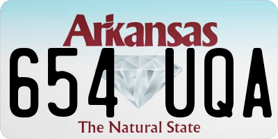 AR license plate 654UQA