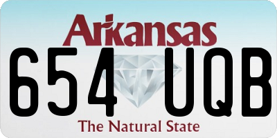 AR license plate 654UQB