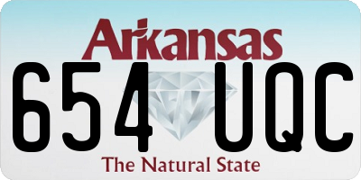 AR license plate 654UQC