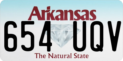 AR license plate 654UQV