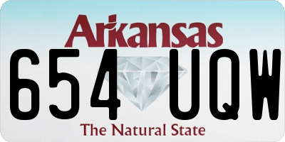 AR license plate 654UQW