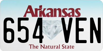 AR license plate 654VEN