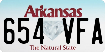 AR license plate 654VFA
