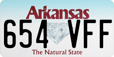 AR license plate 654VFF