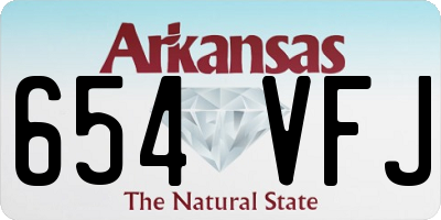 AR license plate 654VFJ
