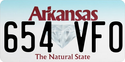 AR license plate 654VFO