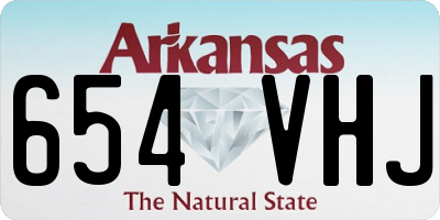 AR license plate 654VHJ