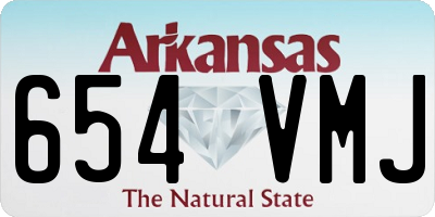 AR license plate 654VMJ