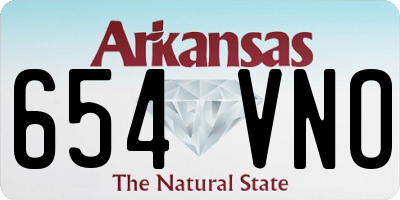 AR license plate 654VNO