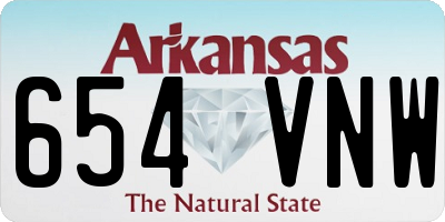 AR license plate 654VNW