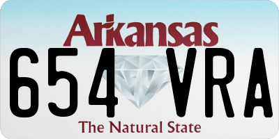 AR license plate 654VRA