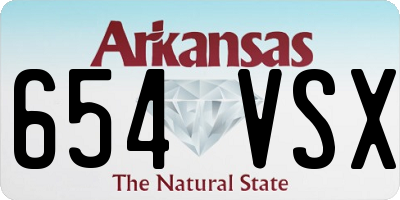 AR license plate 654VSX