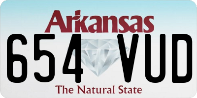 AR license plate 654VUD