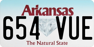 AR license plate 654VUE