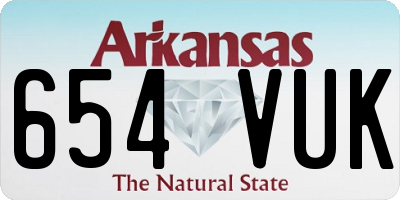 AR license plate 654VUK