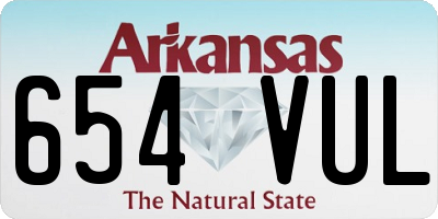 AR license plate 654VUL