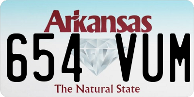 AR license plate 654VUM