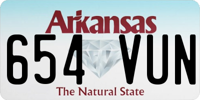 AR license plate 654VUN