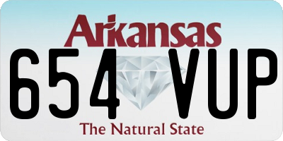 AR license plate 654VUP