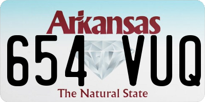 AR license plate 654VUQ