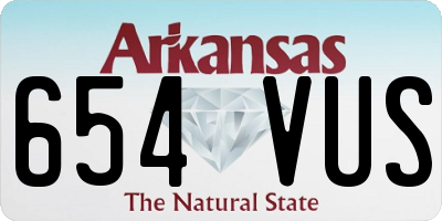 AR license plate 654VUS