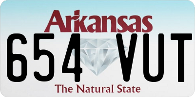 AR license plate 654VUT