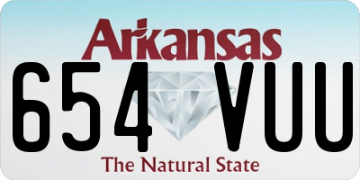 AR license plate 654VUU