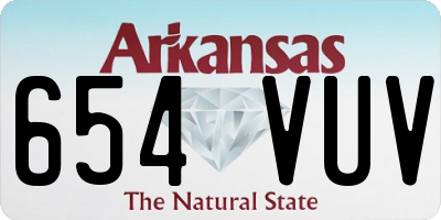 AR license plate 654VUV