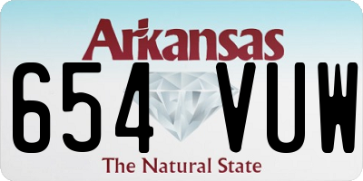 AR license plate 654VUW